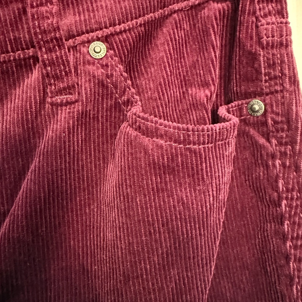 Style and Co Burgundy Corduroy Pants - Picture 3 of 5